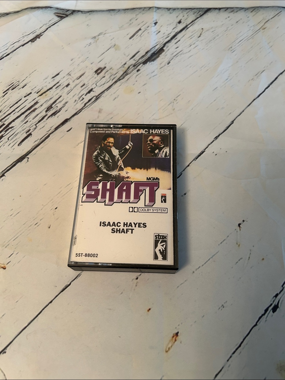 Isaac Hayes "Shaft" Cassette Tape - White & Purple Sleeve